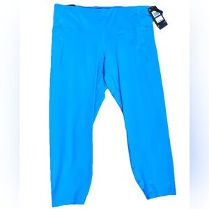 Under Armour Womens Size XL High Rise Ankle Leggings Light Blue Pockets